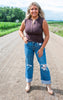 Essential Micro-ribbed Henley Tank Top | MONO B