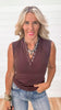 Essential Micro-ribbed Henley Tank Top | MONO B
