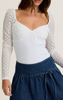Sweetheart Lace White Bodysuit