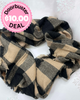 Taupe/Black Buffalo Plaid Infinity Scarf - DEAL