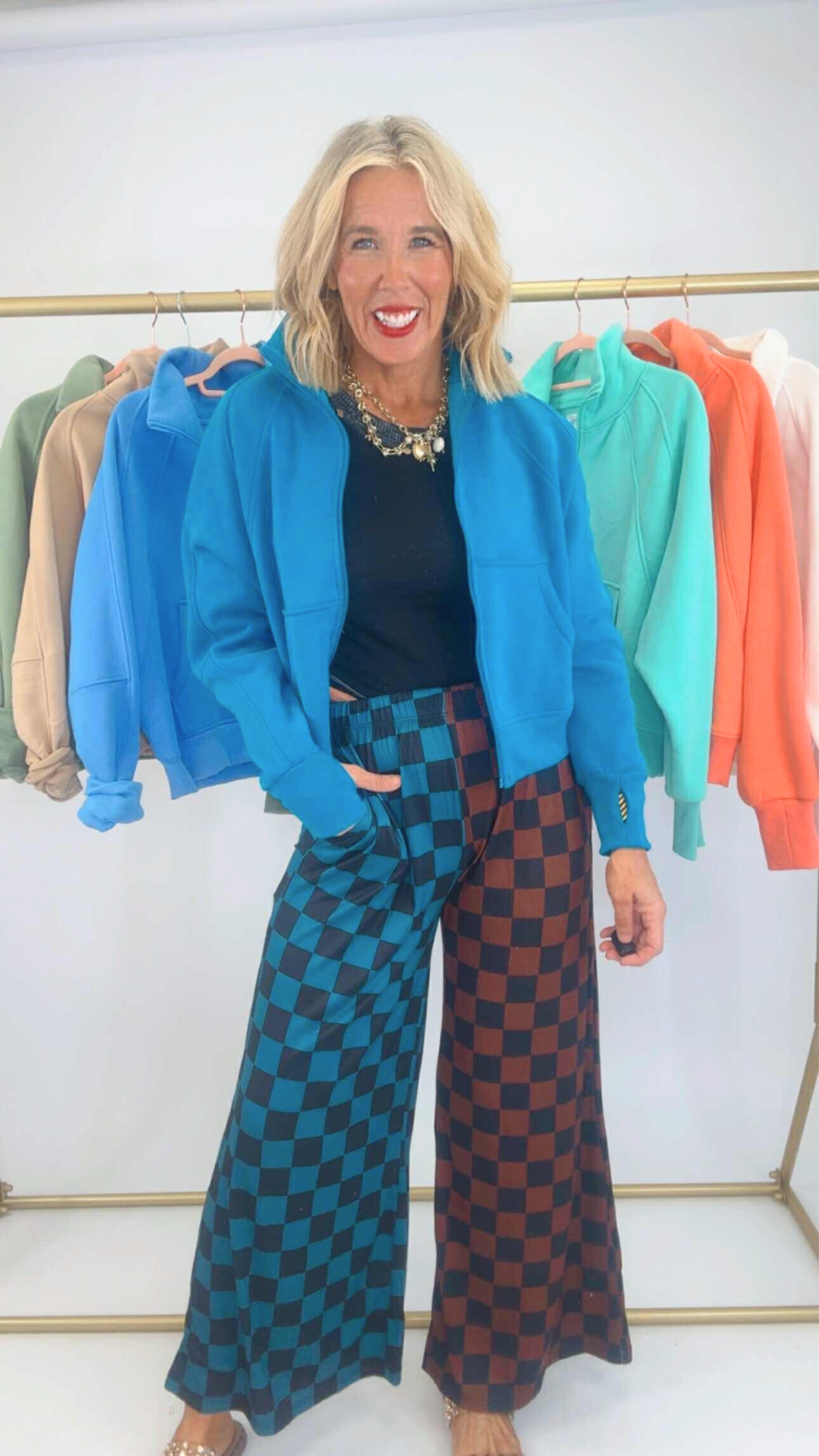 The AVA Full Zip Mock Neck Sweatshirt by Salty Wave