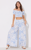 Blue Island Printed Wide Leg Pant