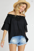 BLACK OFF THE SHOULDER TOP 