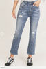 Vintage Washed Straight Leg Jeans | Risen