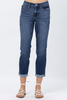 Judy Blue MidRise Cuffed Boyfriend Denim Jeans - Final Sale