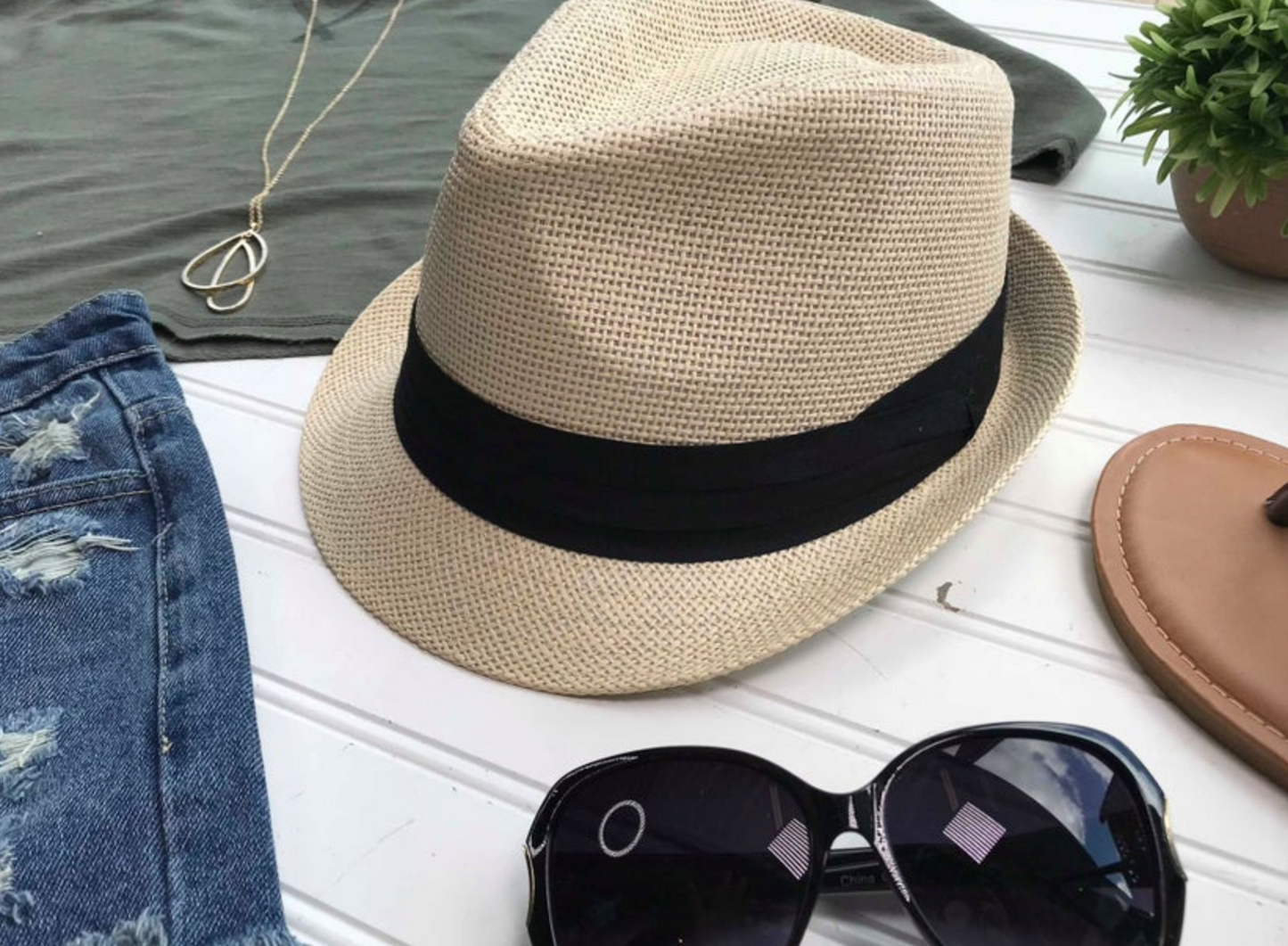 Tan Fedora Hat