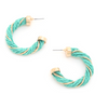 Twisted Raffia Braided Open Hoop Earrings - Final Sale