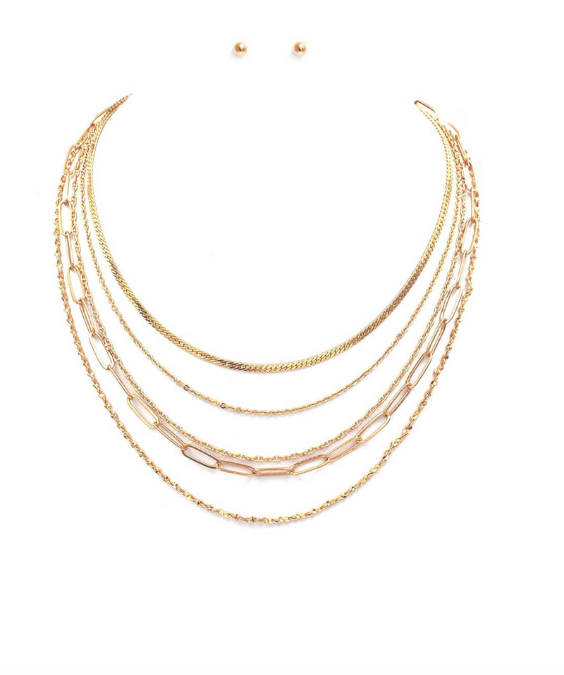 gold layered necklace