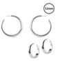 SILVER METAL HOOP EARRING