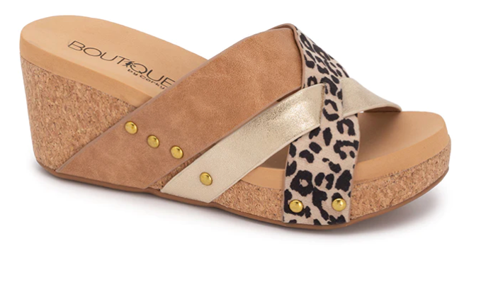 Corky Amuse Leopard Wedge Sandal