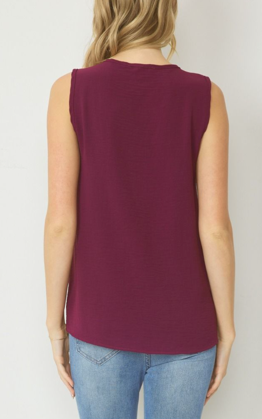 Falling for This Sleeveless V-Neck Top - Final Sale