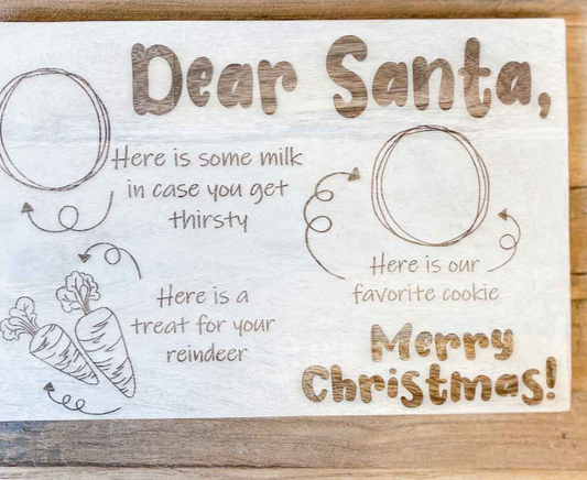 Illustrated Santa Serving Board