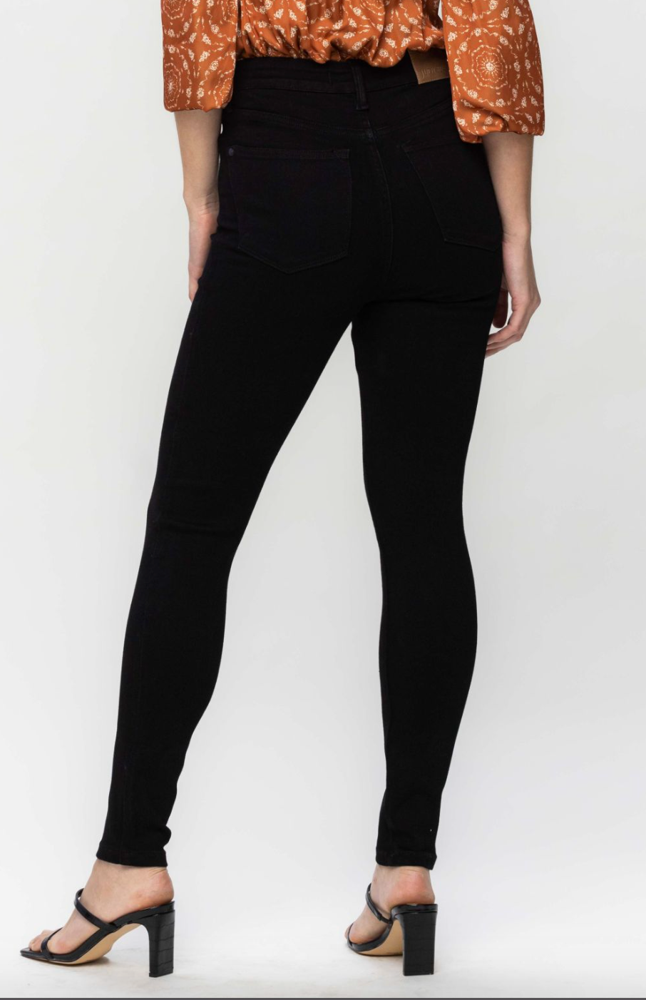 High Waist Tummy Control Black Skinny Jeans - Judy Blue