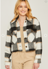 All That You Are  Plaid Button Up Jacket - Black - Final Sale