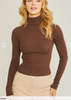 Turtleneck Ribbed Knit Sweater Top - Final Sale