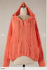 Lace Open Up Crochet Chenille Sweater Hoodie - Final Sale