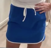 Royal Blue Contrast Piping French Terry Skirt - Final Sale