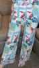 Linen Tropical Print Wide Leg Pants - Final Sale
