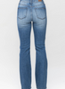 Seeing Plaid Mid Rise Plaid Patch Detail Bootcut Denim Jean (REG/CURVY)  | Judy Blue - Final Sale