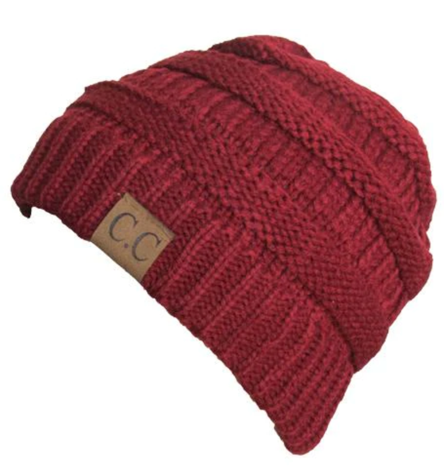 Burgundy CC Beanie