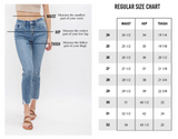 The Elsa Mid Rise Bootcut Crop Dark Denim Jean | Mica