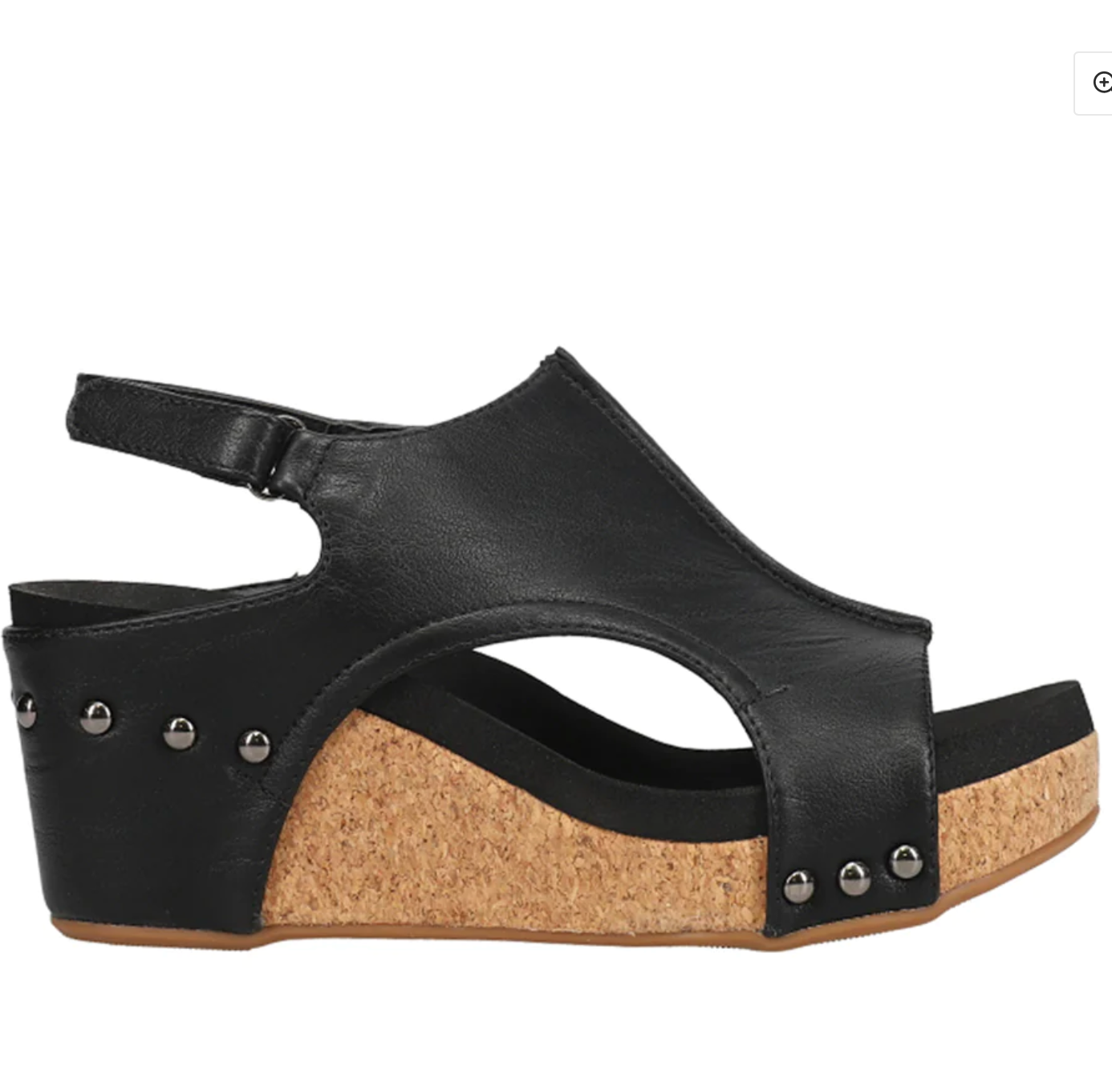 Carley Black Smooth Wedge | FINAL SALE