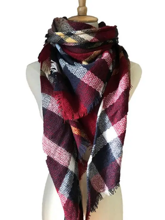 PINK FRIDAY DEAL:  Burgundy Triangle Blanket Scarf