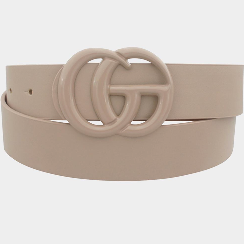 Color Coated GO Buckle Tonal Belt