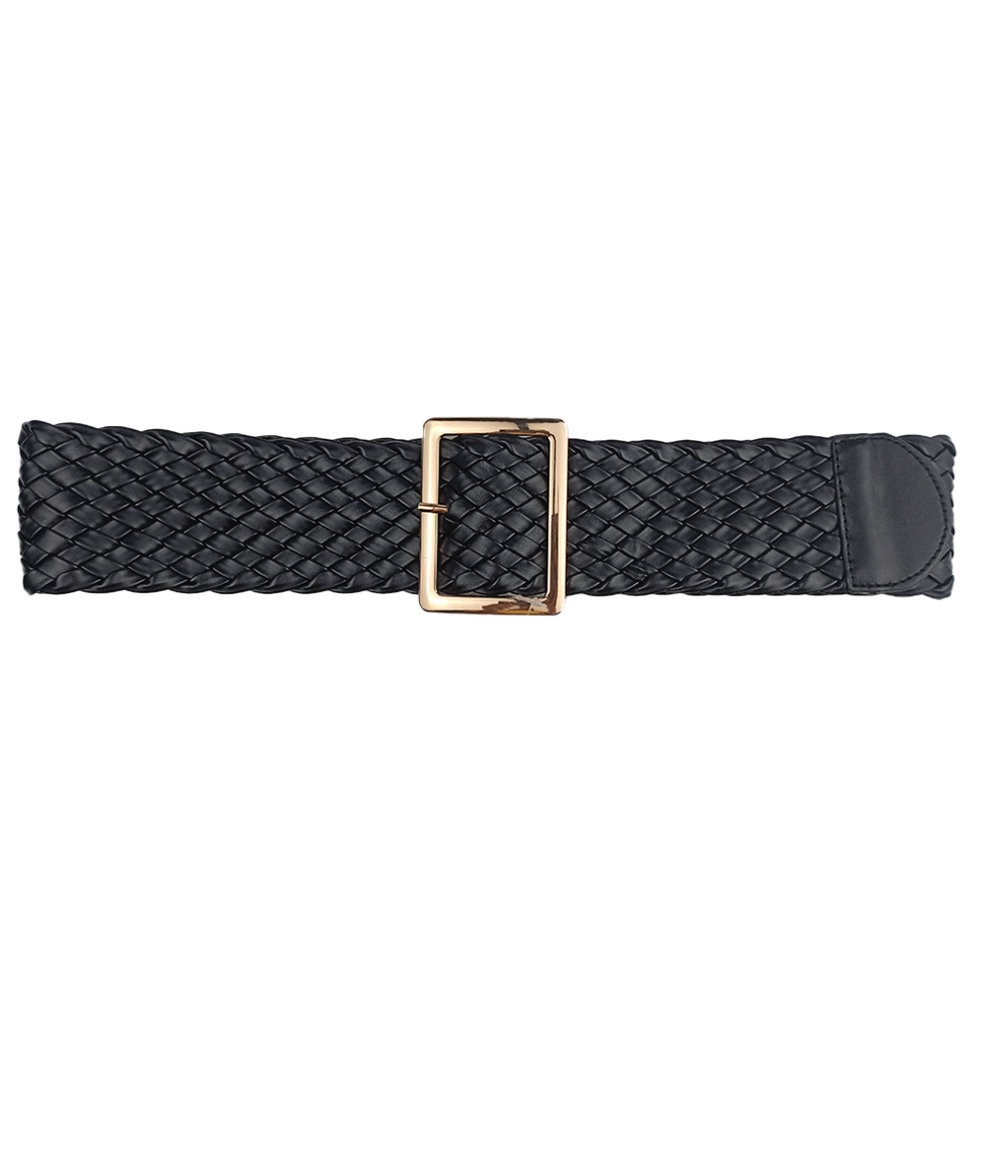 Black Woven Elastic Belt