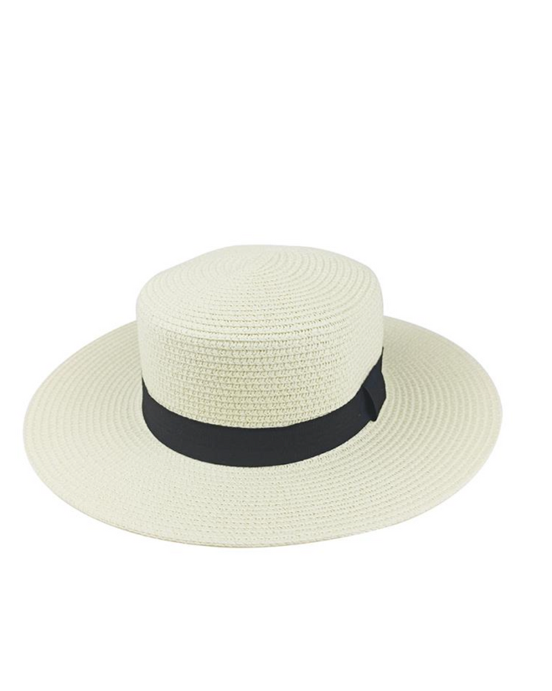 Ivory Modern Fedora Sun Hat