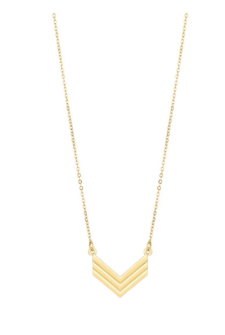 Chevron Metal Necklace