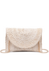 White Crossbody Straw Bag