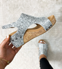 CORKYS Carley Light Sliver Glitter Wedge - Final Sale