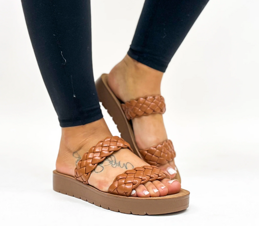 CORKYS Wind It Up Sandals - Cognac - Final Sale