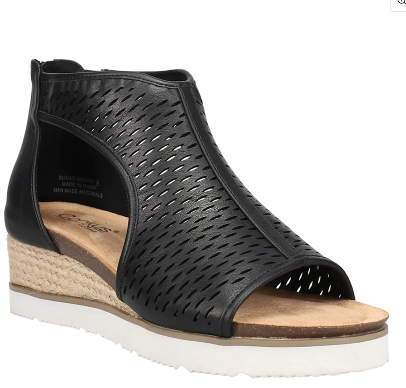 Corksy Sugar Momma Sandals | Black*