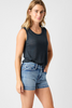 The Quinn Mid-Rise Heavy Contrast Faux Flap Pocket Denim Shorts (REG/CURVY) | Judy Blue - Final Sale