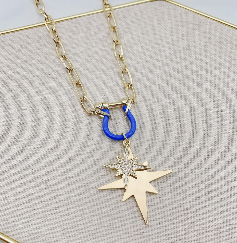 Starburst Necklace - blue