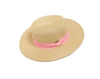 Dark Natural CC Panama Hat w/ Coral Band