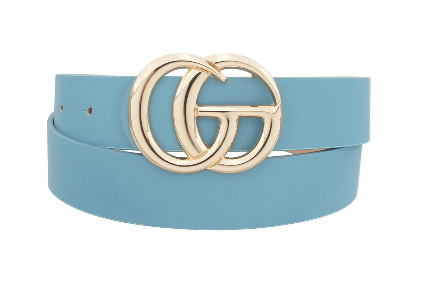 Dusty Blue GO Buckle Belt