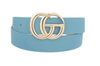 Dusty Blue GO Buckle Belt