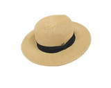 Dark Natural CC Panama Hat w/ Black Color Band