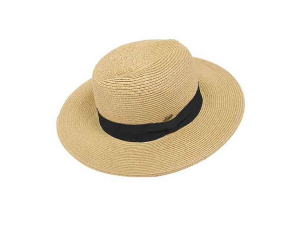 Dark Natural CC Panama Hat w/ Black Color Band