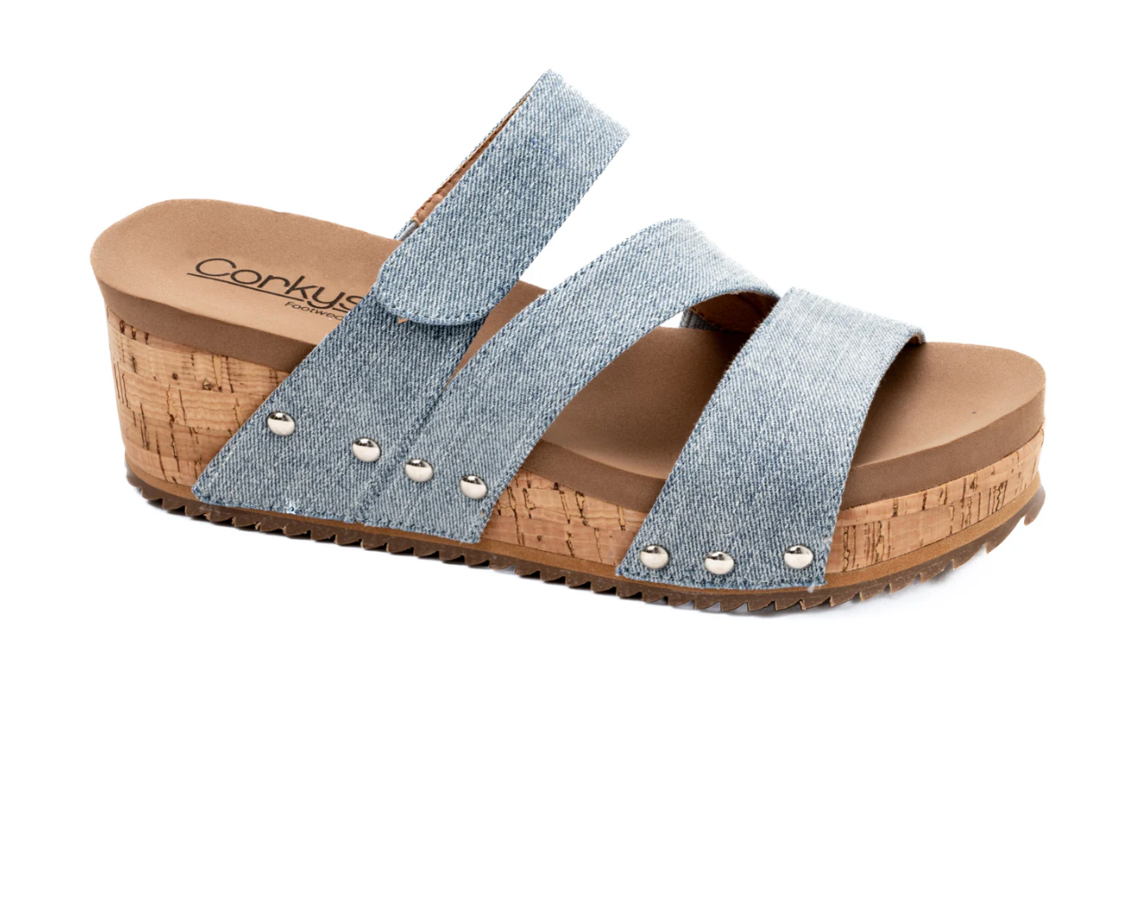 Voyage Blue Denim Wedges | Corkys - Final Sale