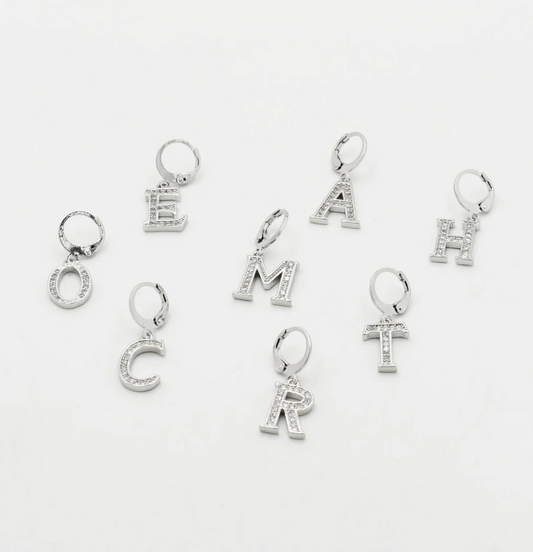 Dainty Crystal Initial Charms *CHARM BAR* |**