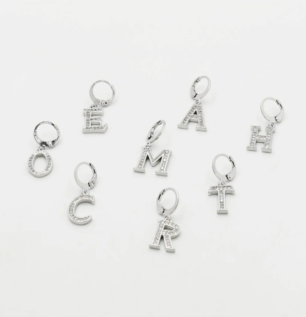 Dainty Crystal Initial Charms *CHARM BAR* |**