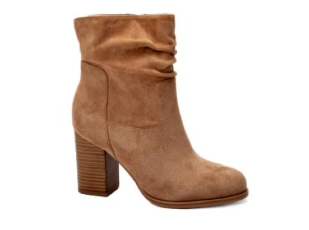 Last Call Camel Faux Sued Booties  **LAS VEGAS LIVE PREORDER