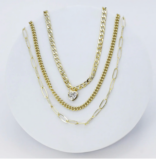 Triple Chains of Love Necklace *30A OCTOBER LIVE PREORDER
