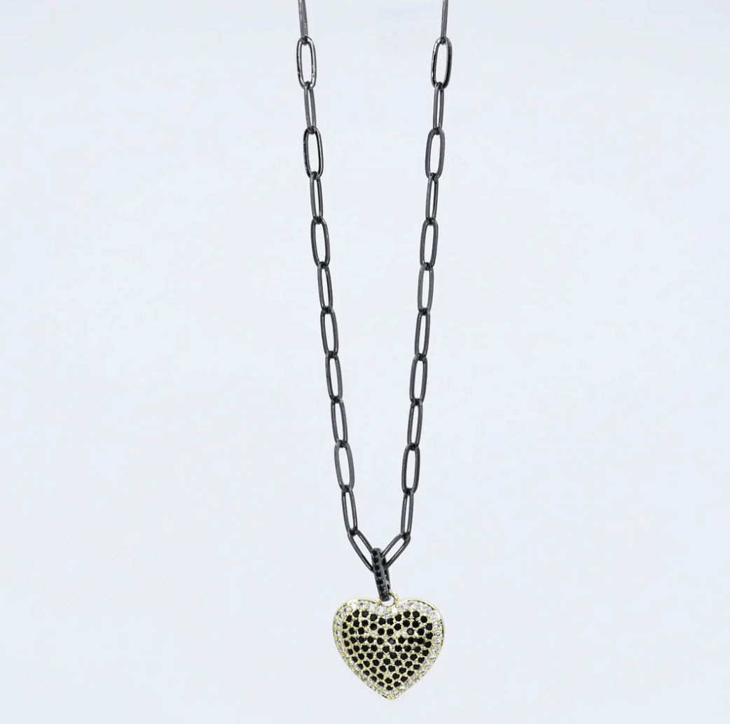 You Got My Heart Black Necklace  *PREORDER