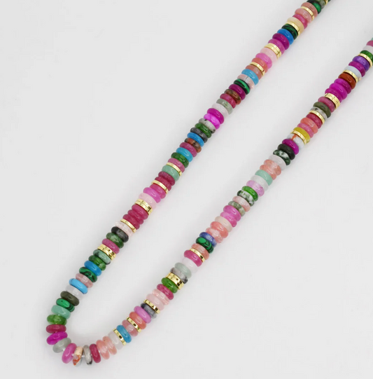 Rainbow Gold Gemstone Necklace  *30A OCTOBER LIVE PREORDER
