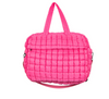 Hot Pink Quilted Duffel Weekender Bag w/ Pass-Thru Slip